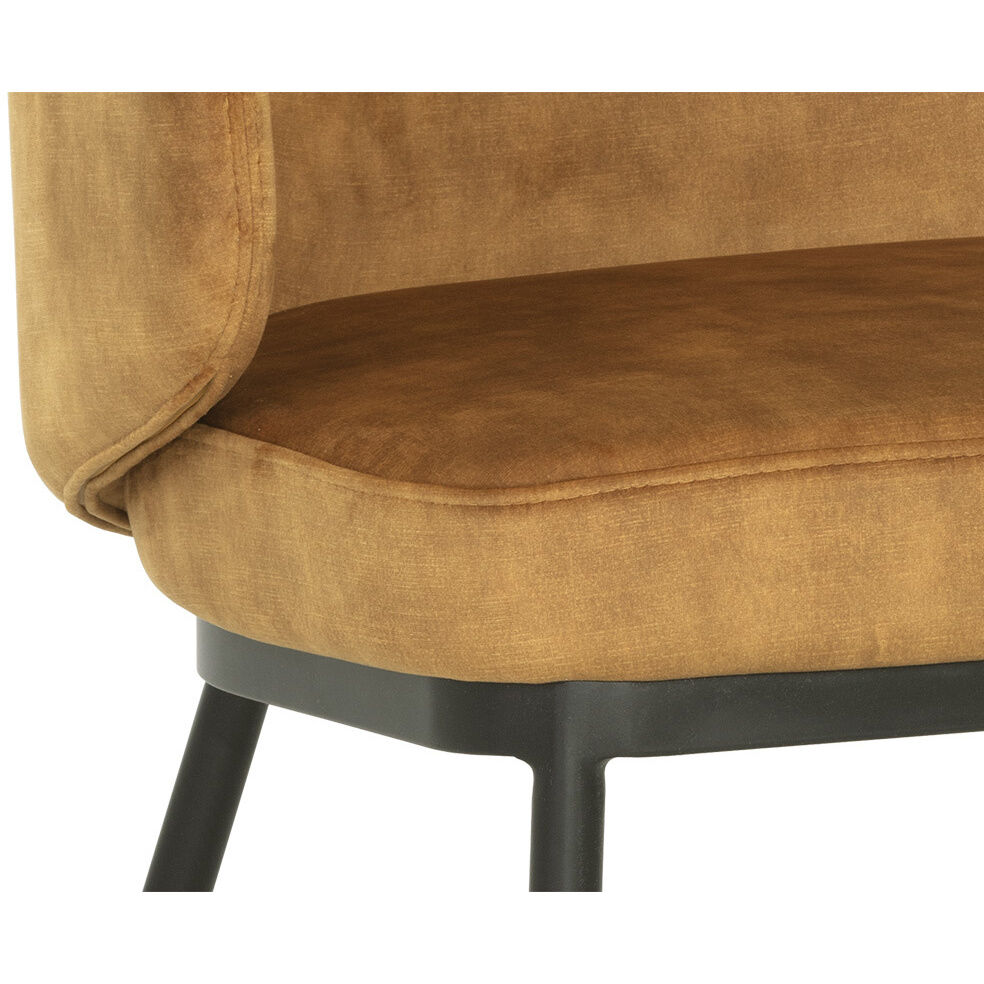 Echo Black / Nono Tapenade Gold Lounge Chair